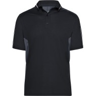 Pánské pracovní piqué polo - Strong black/carbon