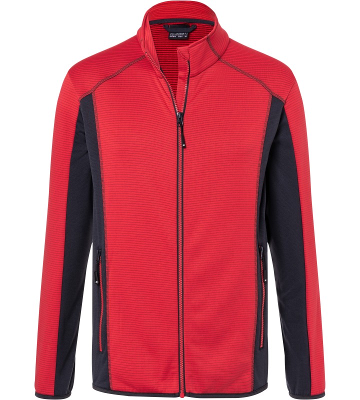 Pánská trečová fleecová bunda red/carbon